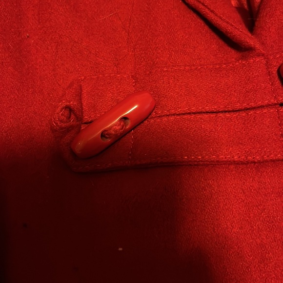 Little red riding hood esque toggle coat jacket fur lined hooded - Picture 4 of 6